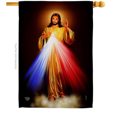 CUADRILATERO Jesus Divine Misericordia Religious Faith Double-Sided Garden Decorative House Flag, Multi Color CU2672791